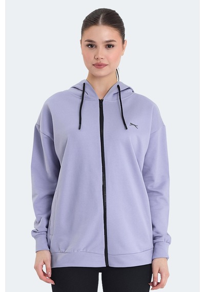 Slazenger Kathleena 2 Li Set Kadın Sweatshırt Gri - Mor