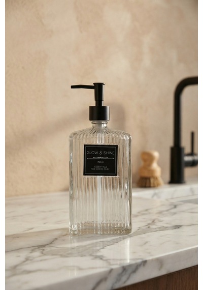 Acar Raschel Cam Sıvı Sabunluk 780ml Alw-09175 Şeffaf