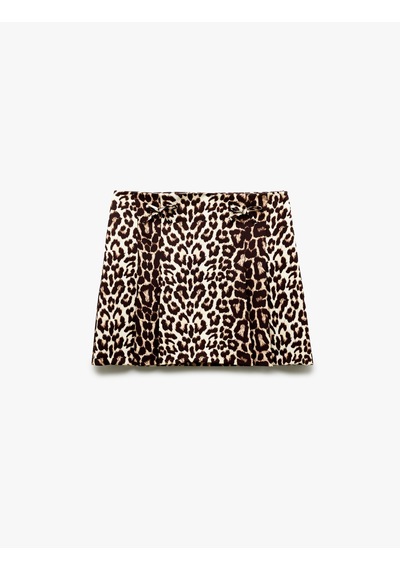Koton A Kesim Fiyonk Detaylı Leopar Desenli Mini Etek Siyah Desenli 5sak70146uw Bdl Çok Renkli Koton A Kesim Fiyonk Detaylı Leopar Desenli Mini Etek Siyah Desenli 5sak70146uw Bdl Çok Renkli