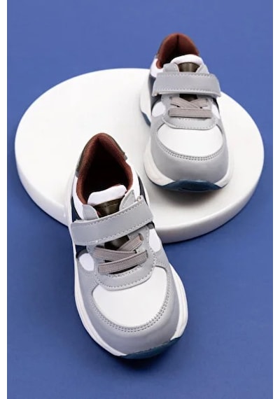 Altın Moda Shoes Spor Çocuk Erkek Ortopedik Günlük Sneaker Ayakkabı Gri