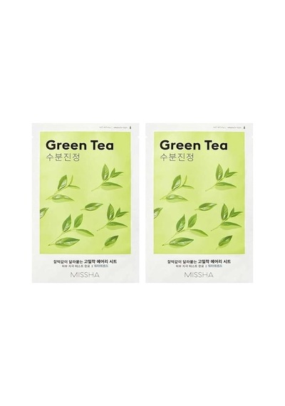 Yeşil Çay Özlü Nemlendirici Yaprak Maske 1ad Airy Fit Sheet Mask Green Tea 2li Paket