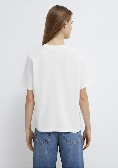 Mavi - Mavi Jeans Baskılı Ekru Tişört 1613804-80194 Ekru