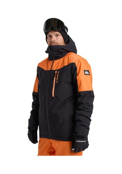 Quiksilver Quıksılver Tıtano Jk Erkek Almond - Solid Snowboard Ceketi Eqytj03513-cmd0 Siyah - Turuncu