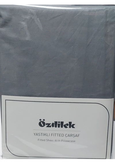 Özdilek Colourist Battal Çift Kişilik Çarşaf Seti 180x200 Kül Gri Kül Gri