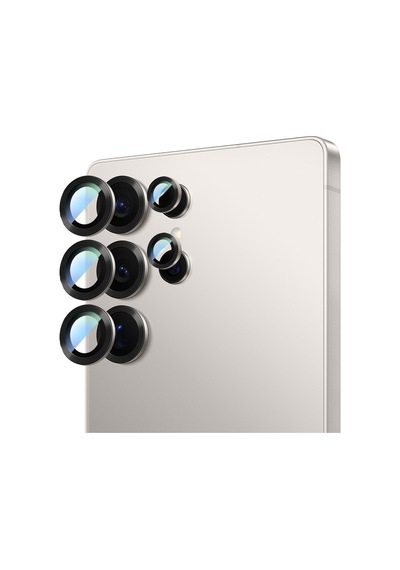 Galaxy UyumluS25 Ultra Caseworld Alloy Serisi Oleofobik Anti Reflective Kamera Lens Koruyucu Titanyum
