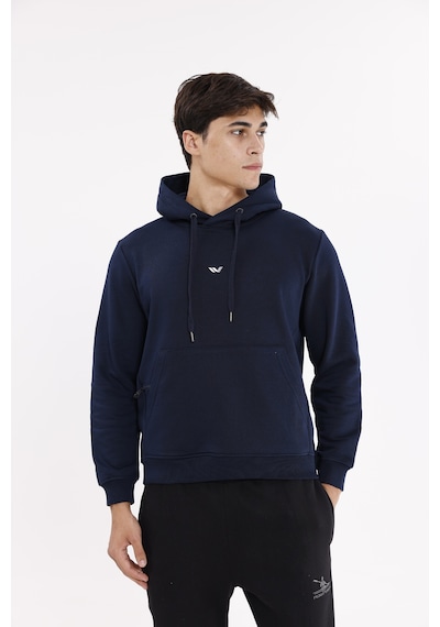 Rowinger Kanguru Cepli Ayarlanabilir Kapüşonlu Sweatshirt Navyblue