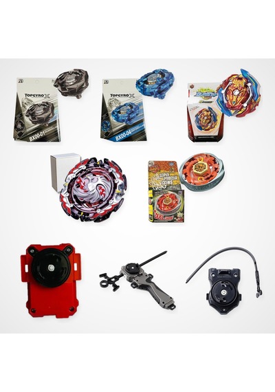 Beyblade Karışık Seri Set 5 Beyblade 3 Fırlatıcı - Bx00-01, Bx00-04, B150, B-131, Bb59