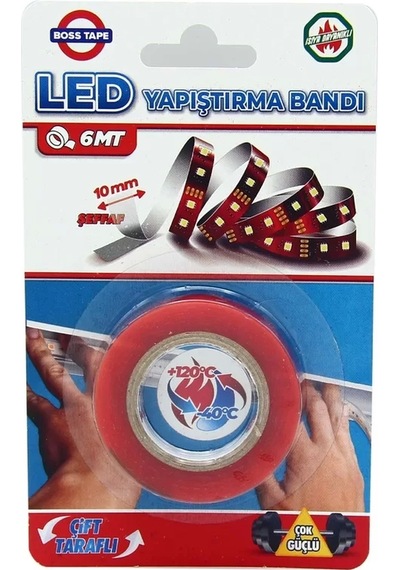 Boss Tape 3968 Çift Taraflı Led Yapıştırma Bandı 10mmx6m