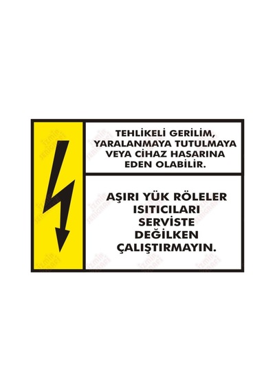 Aşırı Yük Böleler Isıtıcıları Serviste Değilken Çalıştırmayın