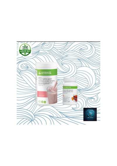 Herbalife Formül 1 Besleyici Shake Karışımı 500 G + Çay Ve Bitki Ekstreli Aromalı İçecek Tozu Şeftali Aromalı 51 G Shakeşeftaliset1a