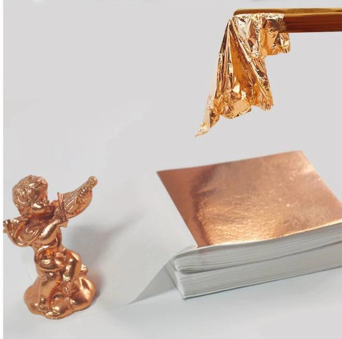 Varak Kaplama Yaprak Metalik Folyo İmitasyon 9x9cm 10lu Paket 7 Champagne Gold R5799f-7 Karışık