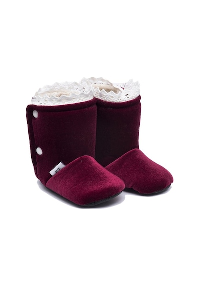 Bordo Kadife Ev Botu Bordo