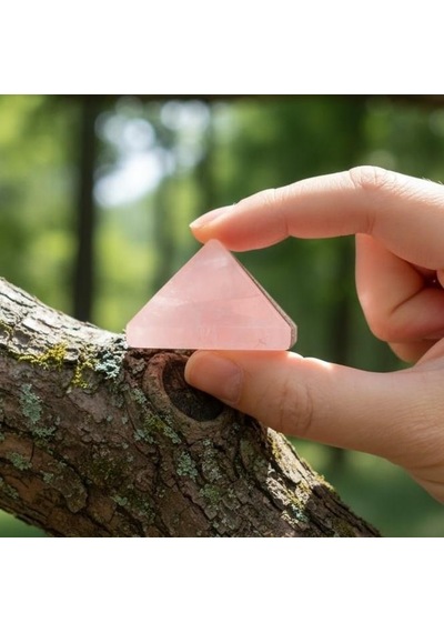 Pembe Kuvars Taşı Piramit Aşk Taşı
