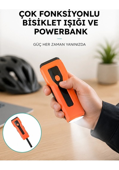 5000 Mah Bataryalı Bisiklet Farı Cob Çakar Çok Fonksiyonlu Yeni Nesil