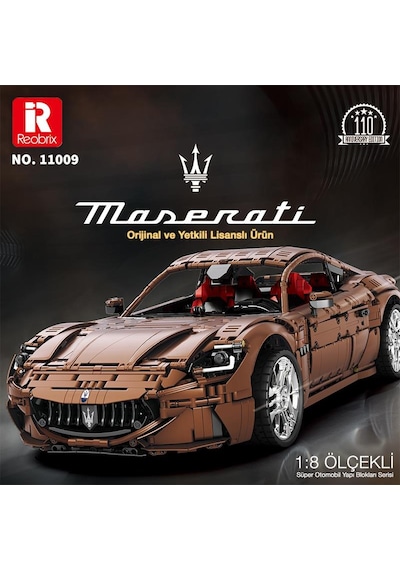 Reobrix 11009 Lisanslı 1/8 Maserati Granturismo Kumanda Ve Motorlu Yaratıcı Yapı Blok Seti Building Blocks - 5480 Parça