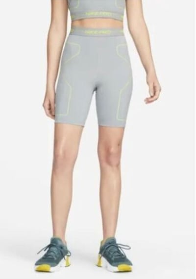 Nike Pro Dri-fıt Essential Novelty High-rise 7n Kadın Şort Gri