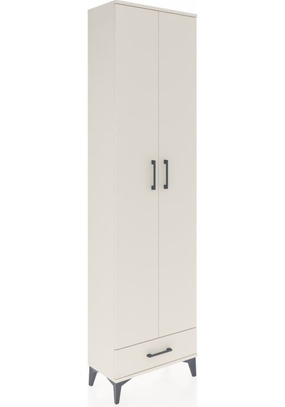 Arges Dolap 5 Raflı Tek Çekmeceli 2 Kapaklı 60x30x221 Aytaşı-... Aytaşı