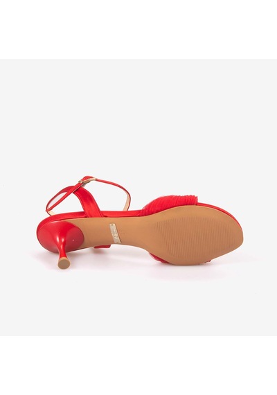 Rouge Kadın 7,5cm Topuklu Sandalet 1168 Red