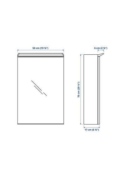 Ikea Treasjön Banyo Duvar Dolabı, Renksiz, 50x17x75 Cm Çok Renkli Ikea Treasjön Banyo Duvar Dolabı, Renksiz, 50x17x75 Cm Çok Renkli