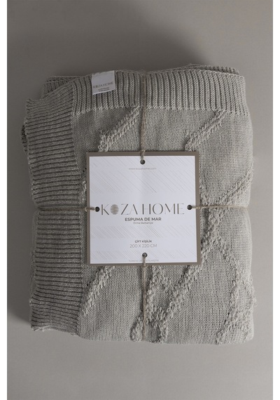 Espuma De Mar Vizon Çift Kişilik Battaniye 200 X 220 37135 Vizon