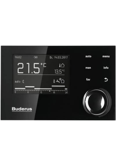Buderus RC310 Kablolu Oda Termostatı Siyah