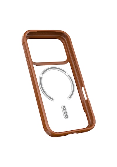 Apple Uyumlu iPhone 17 Pro Max Kılıf M-safeli Raptic Shield Classic Serisi Şeffaf Tasarım C-magnet Kapak Turuncu Turuncu