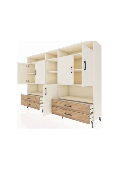 Hyperion Dolap 12 Raflı 4 Çekmeceli 5 Kapaklı 220x44x163 Aytaşı-a Aytaşı-aytaşı/çam Hyperion Dolap 12 Raflı 4 Çekmeceli 5 Kapaklı 220x44x163 Aytaşı-a Aytaşı-aytaşı/çam