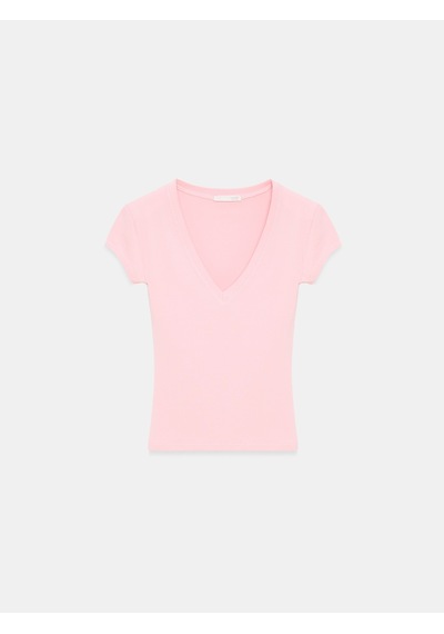 DİLVİN 32799 V Yaka Top-toz Pembe