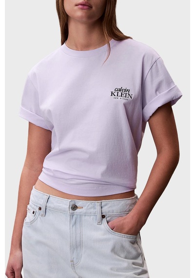 Calvin Klein Bayan T Shirt Lv047f801g 3oq Lila Lila