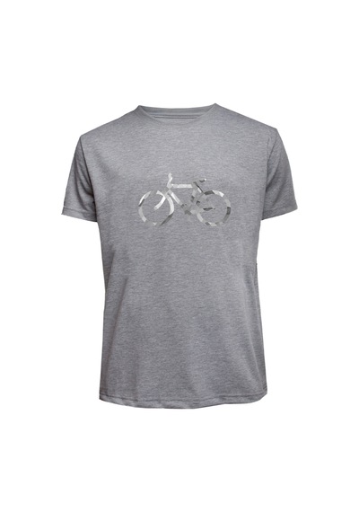 Baranışık Özel Tasarım Türk Bayrağı Baskılı Tshirt - %100 Pamuk Penye Süprem Sıfır Yaka Unisex Gri