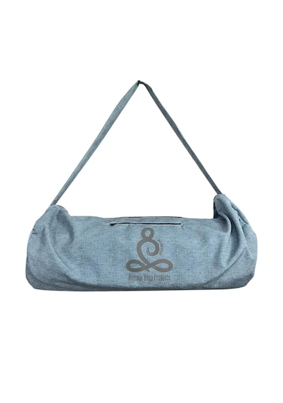 Mat Taşıma Çantası Yoga Fitness Silindir Antrenman Çantası + 2 Adet Mat Toplama Lastiği Mavi