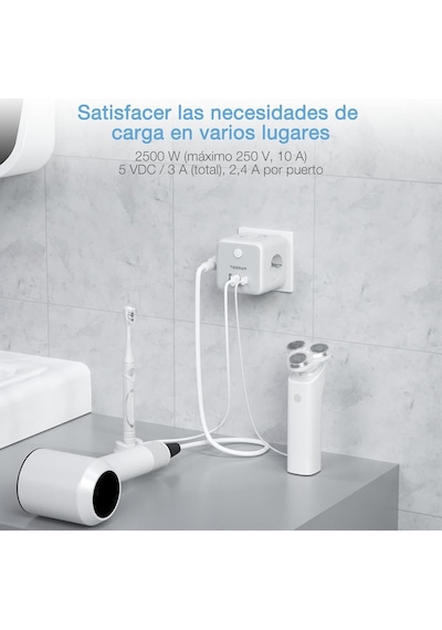 Tessan Enchufe 2 Port Usb C, 6 Ve 1 Cubo Cargador Ladron Enchufes Triple Con 1 Tipo C, Enchufe Multiple Pared Con Switch 0 Tessan Enchufe 2 Port Usb C, 6 Ve 1 Cubo Cargador Ladron Enchufes Triple Con 1 Tipo C, Enchufe Multiple Pared Con Switch 0