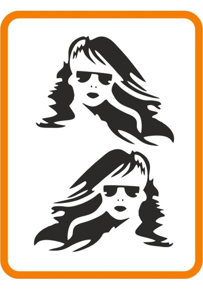 Madonna 2 Adet Sağ-sol Takım Ticari Araç Oto Özel Yeni Sticker 40 30 Cm Siyah