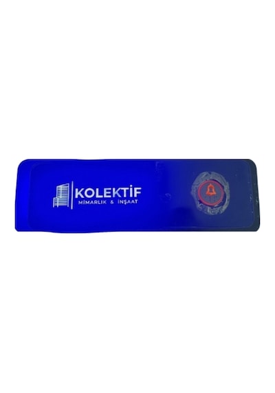 Logolu Led Işıklı Isimli Dekoratif Kapı Zili Butonu