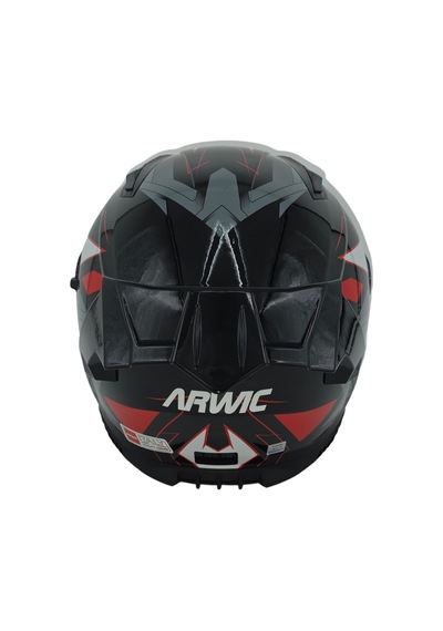 Arwic Fullface Motosiklet Kaskı Ar953 Pulse Güneş Vizörlü Ece-r 22.06 Siyah