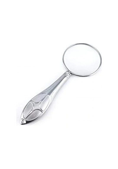 Gümüş Renkli 5x - 45 Mm Zarif Işlemeli Özel Tasarlanmış Büyüteç Mg18155-8
