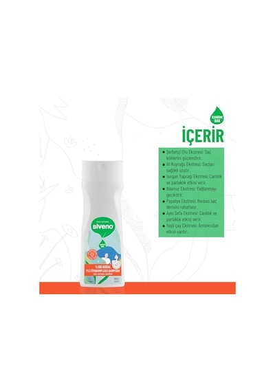 Siveno%100 Doğal Fitokompleks Şampuan 7 Değerli Bitki Yoğun Dökülme Karşıtı Besleyici Dolgunlaştırıcı 300 Ml