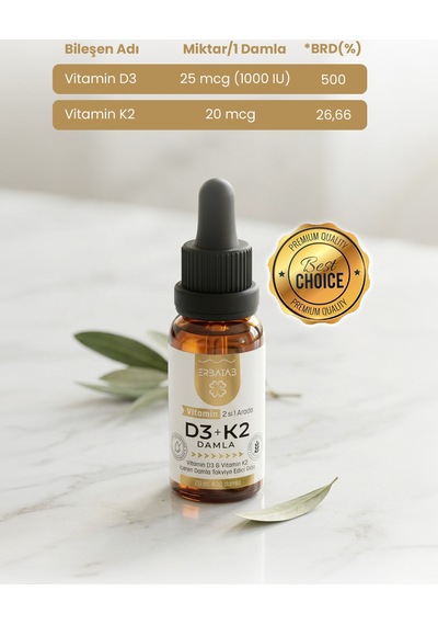 Erbatab Duo Paketi 3 Omega-d3k2 Damla