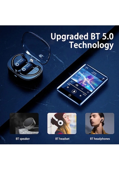 Dokunmatik Ekranlı Bluetooth Lu Mp3 Mp4 Player Dahili Hoparlör