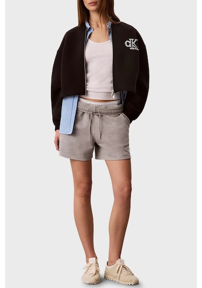 Calvin Klein Logolu Relaxed Fit Kolej Yaka Mont Lv047ab508ub1 Bayan Mont Lv047ab508 Ub1 Siyah