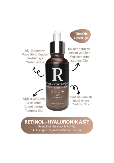 Retinol Içeren Leke Ve Kırışıklık Karşıtı, Aydınlatıcı Ve Nemlendirici Serum 30 Ml