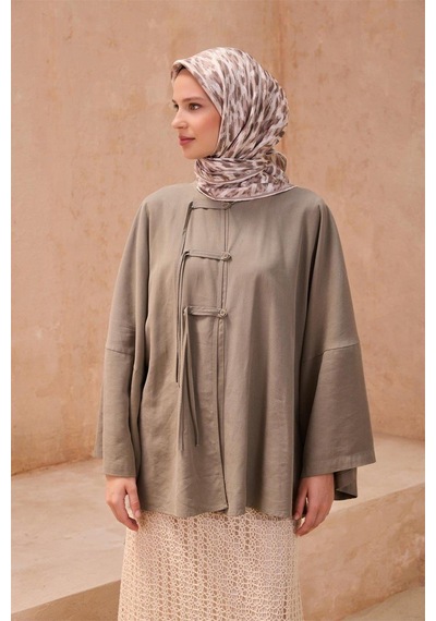 Belli İpek Eşarp - 4103-85 Bej Vizon Twill