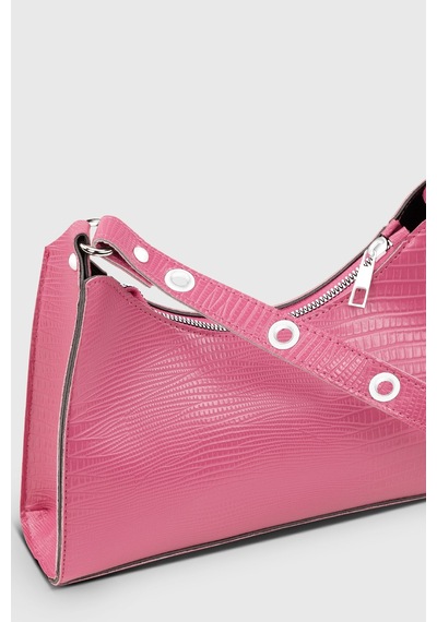 Housebags Std Kadın Lizard Pembe Baguette Çanta 195 Klasik Lizard Pembe