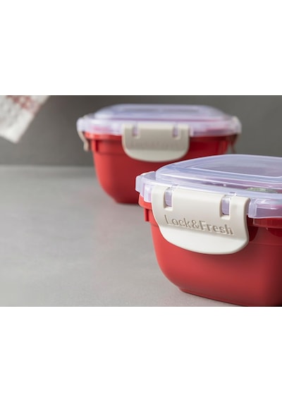 Master Lock Plastik 2'li Saklama Kabı 275 + 500 Ml Kırmızı