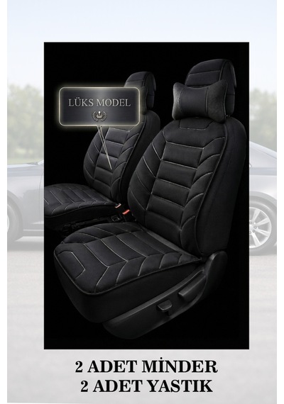 Nissan Qashqai 2012 Uyumlu Lüks Siyah Renk Premium 2 Adet Minder Ve Yastık