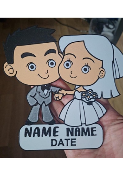 Düğün Çifti Adınız Ve Tarih Magnet