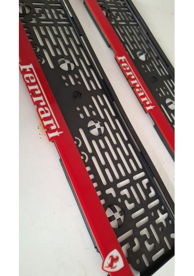 Ferrari Kırmızı Takmatik Standart Plakalık 2li