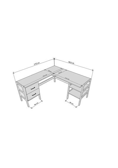Woodesk Origo Ahşap Çalışma Masası, Natural Renk Cpt4643-100