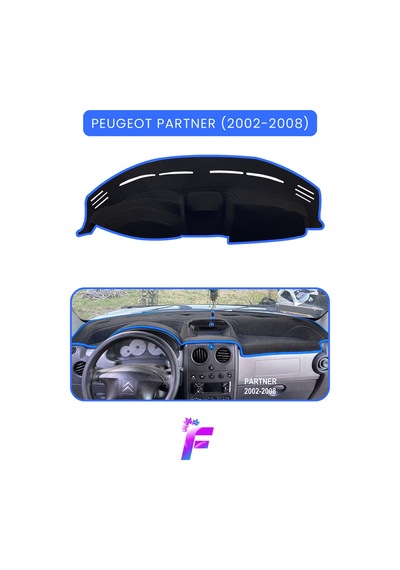 Peugeot Partner 2002-2008 Uyumlu Torpido Örtüsü Çatlama Ve Isıya Karşı Tam Koruma A5