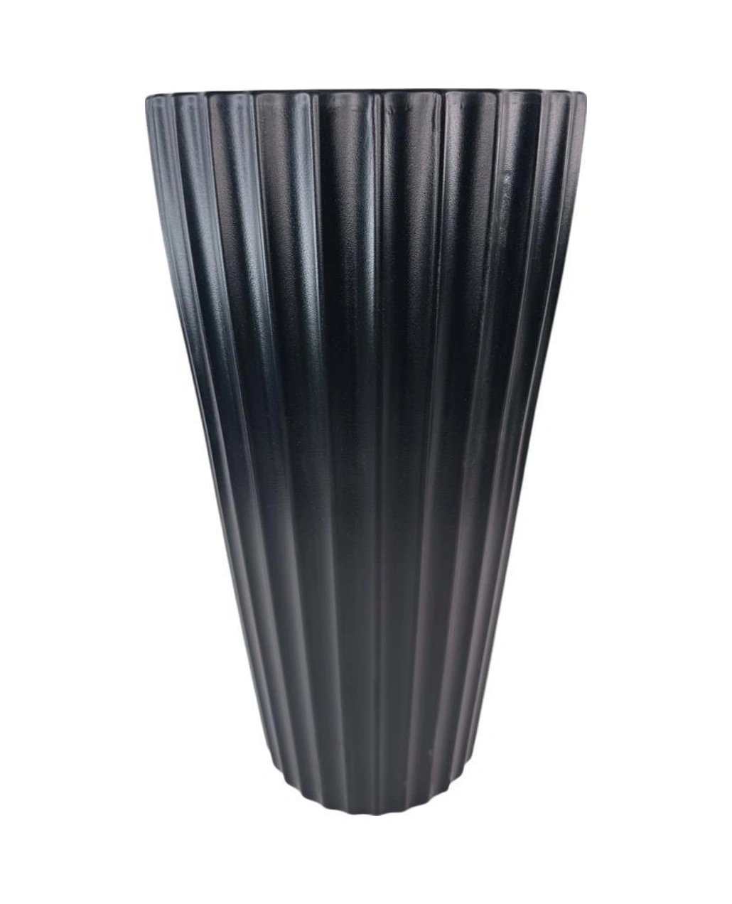 Siyah Lilyum Model Vazo Dekoratif Plastik Saksı 57cm 9 Litre İç Hacim Estetik Ve Modern Tasarım Siyah